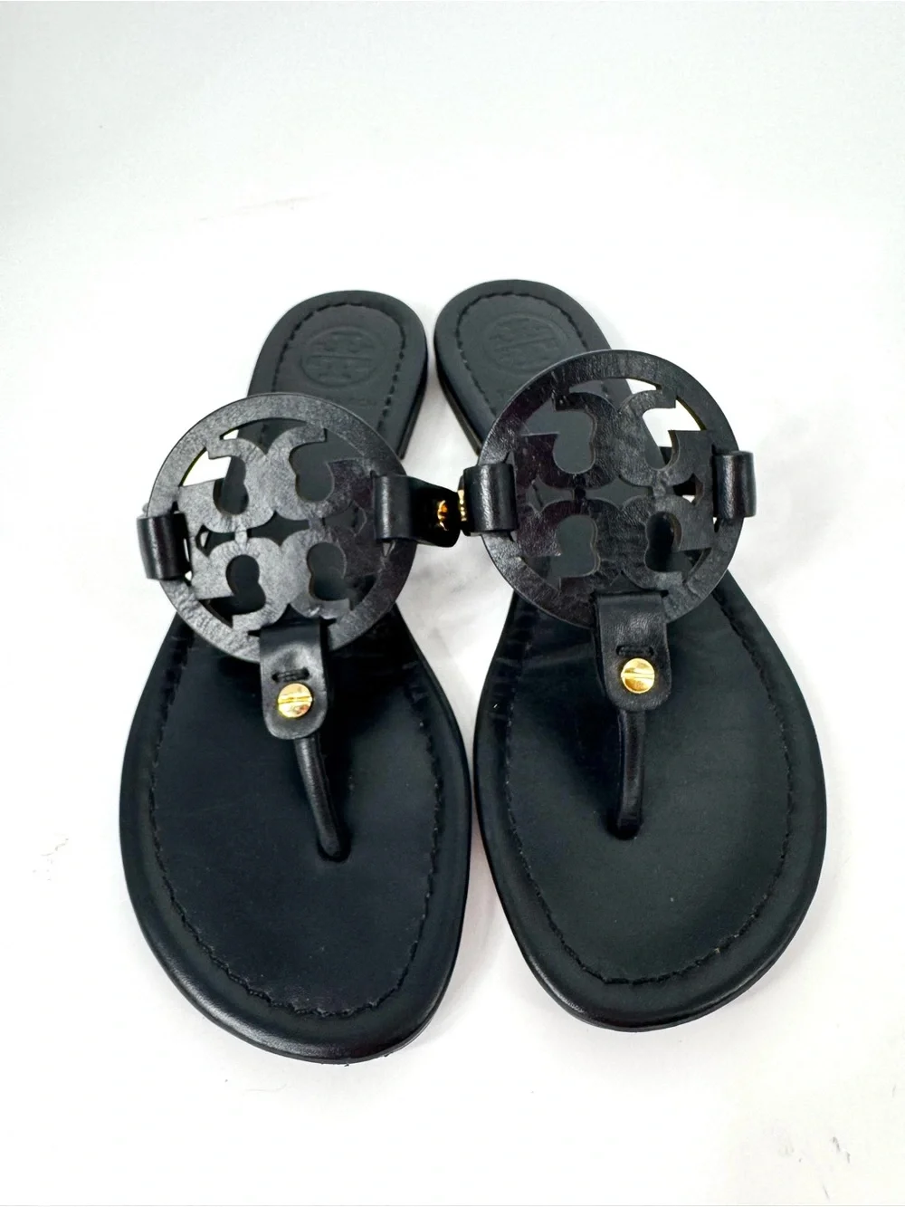 Tory Burch Miller Sandals Black Leather